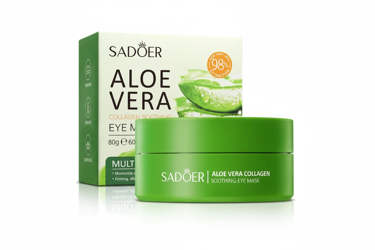 Máscara de Ojos de Colágeno y Aloe Vera