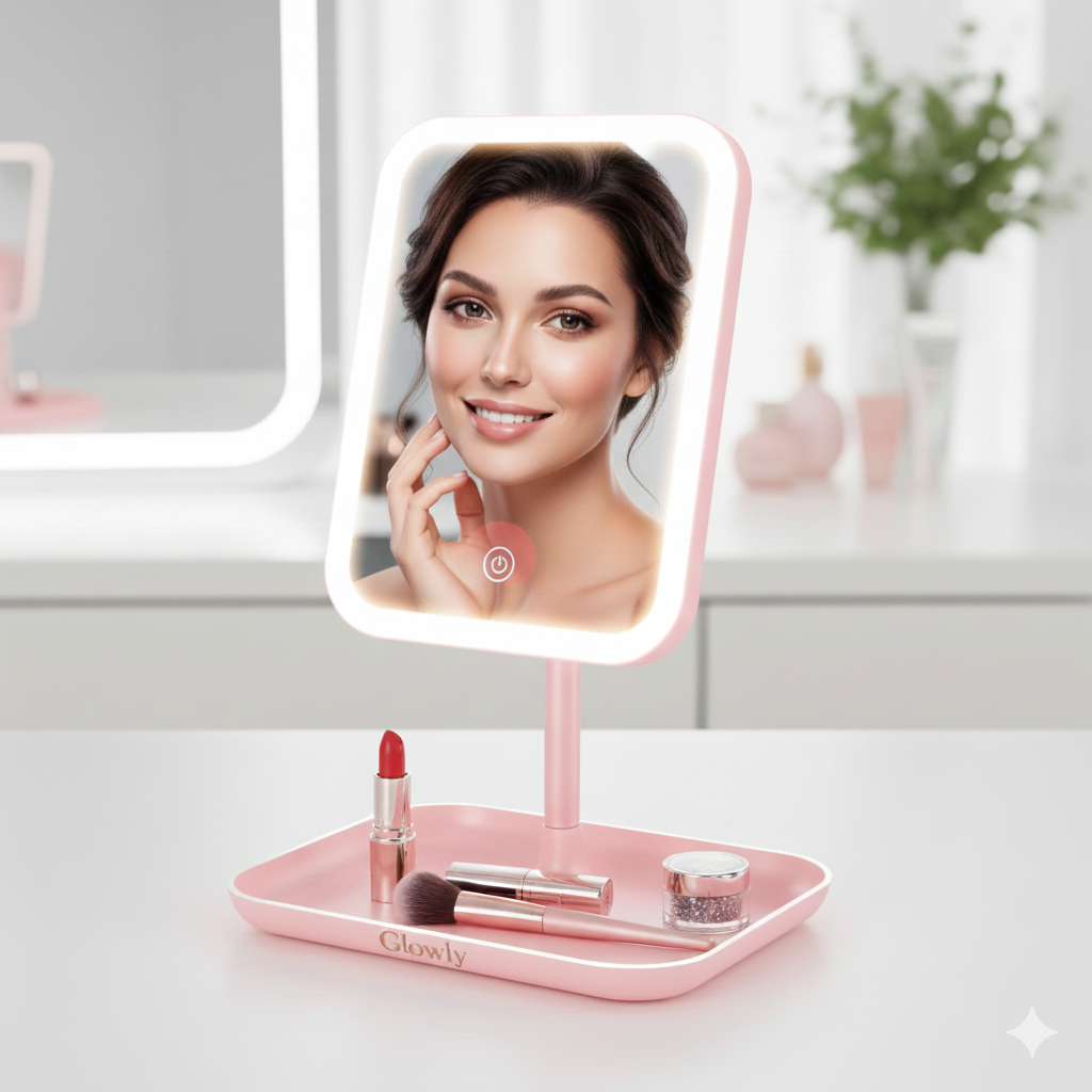 Espejo Portátil Inteligente con Luz  LED para Maquillaje