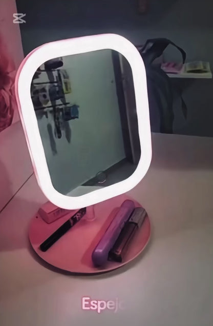 Espejo Portátil Inteligente con Luz  LED para Maquillaje